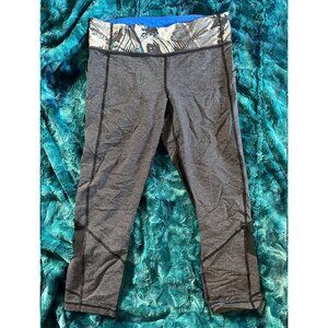 Lululemon Gray Multi-Color Print Pants - Size 8 - Side Pockets - Pre-Worn